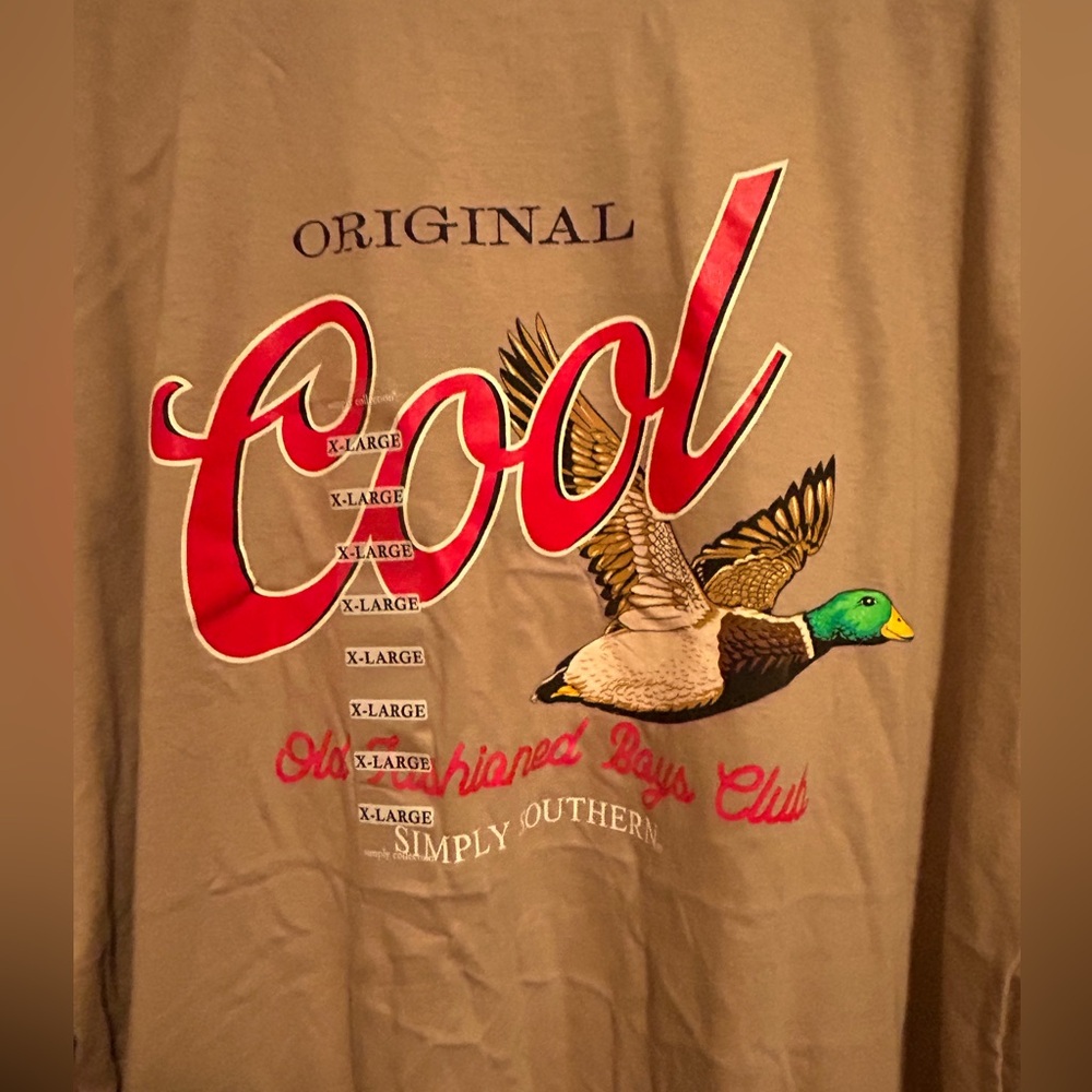 Simply Southern Men's 'Original Cool' Old Fashioned Boys Club Graphic Tee XL NWT